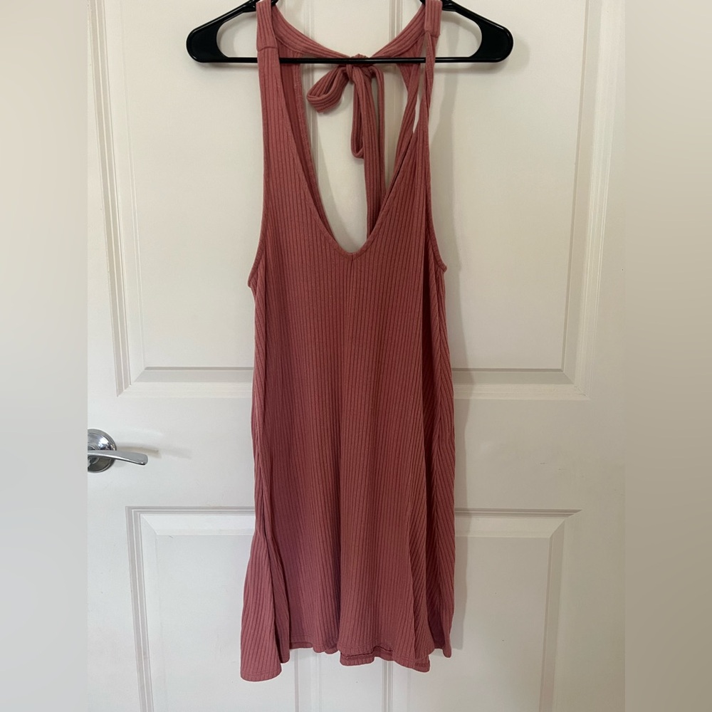 Kendall & Kylie Ribbed Mauve Summer Dress - Picture 2 of 4